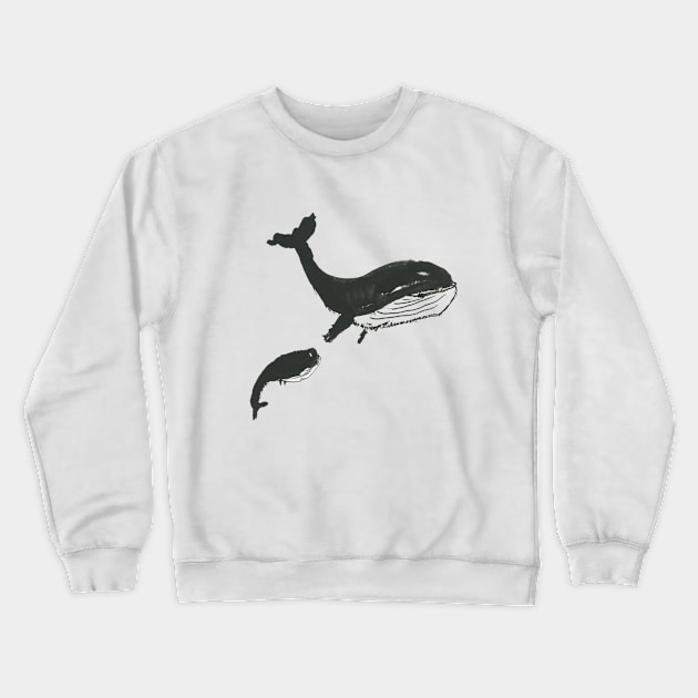 Whales Family Crewneck Sweatshirt by Bollocks